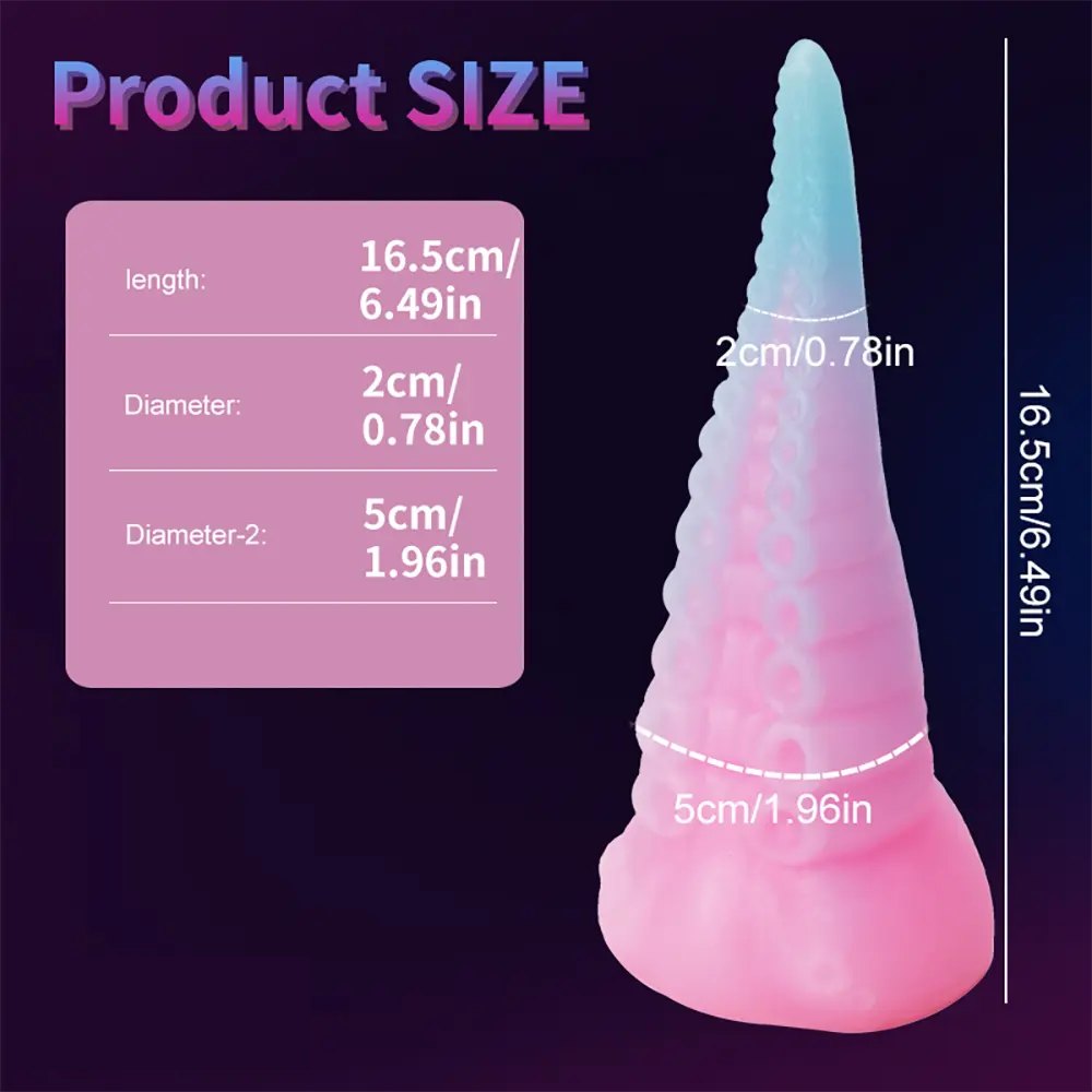 Glow-in-Dark Tentacle Dildo - Luminous Fantasy Tentacle Dildo