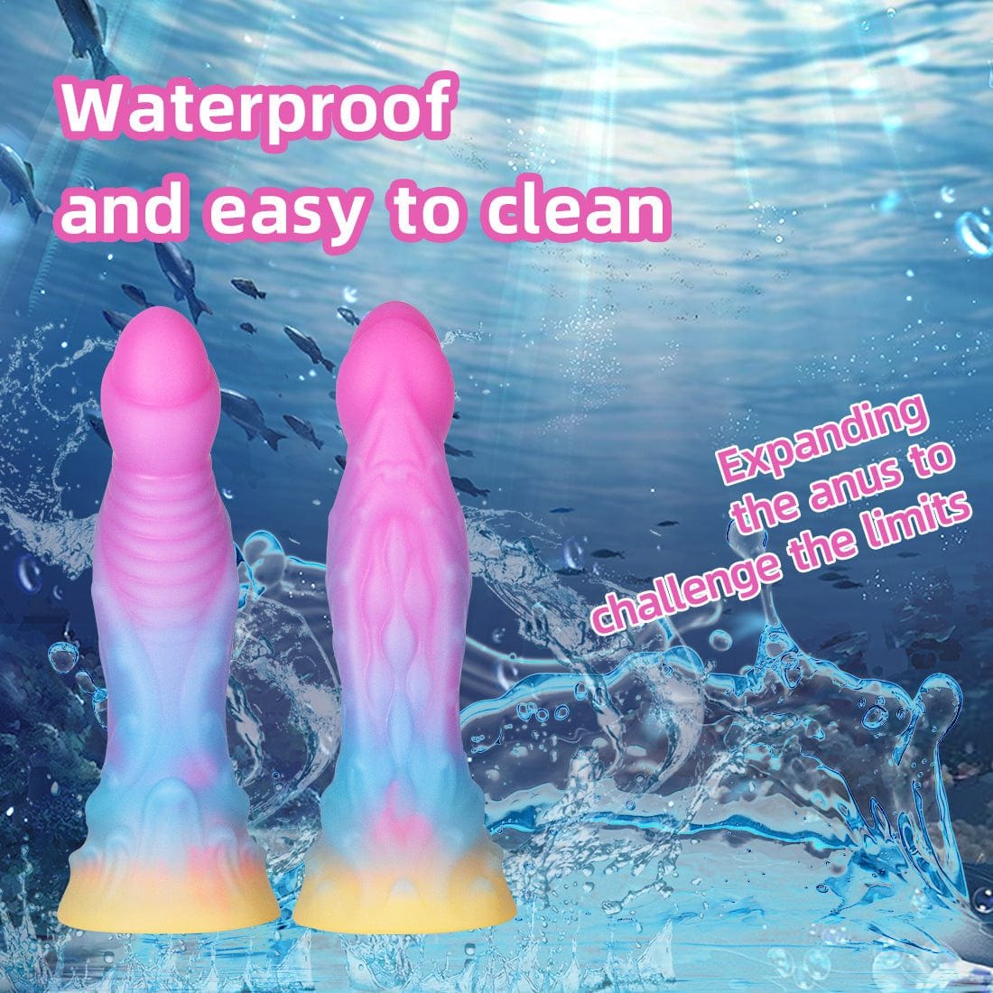 Glow-in-the-Dark Fantasy Dildo 6.5 in - Glow Silicone Dildo