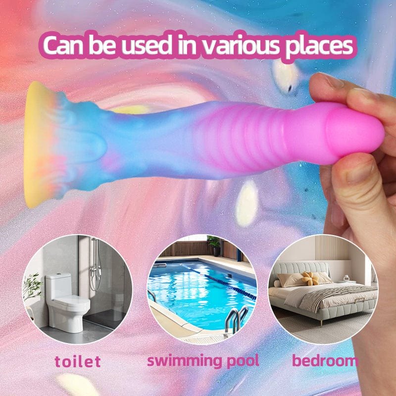 Glow-in-the-Dark Fantasy Dildo 6.5 in - Glow Silicone Dildo