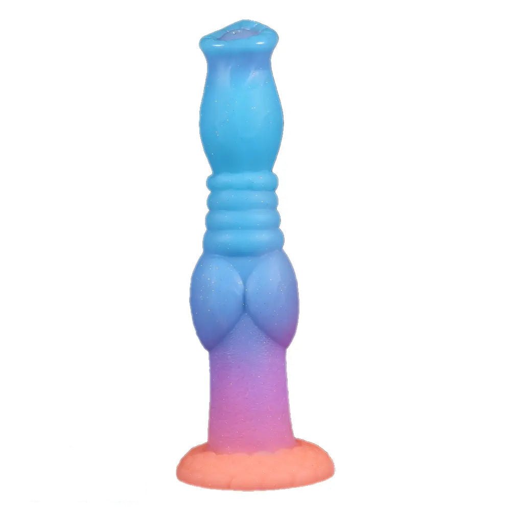 Glow Knot Animal Dildo 9 in - Glow in the Dark Horse Dildo