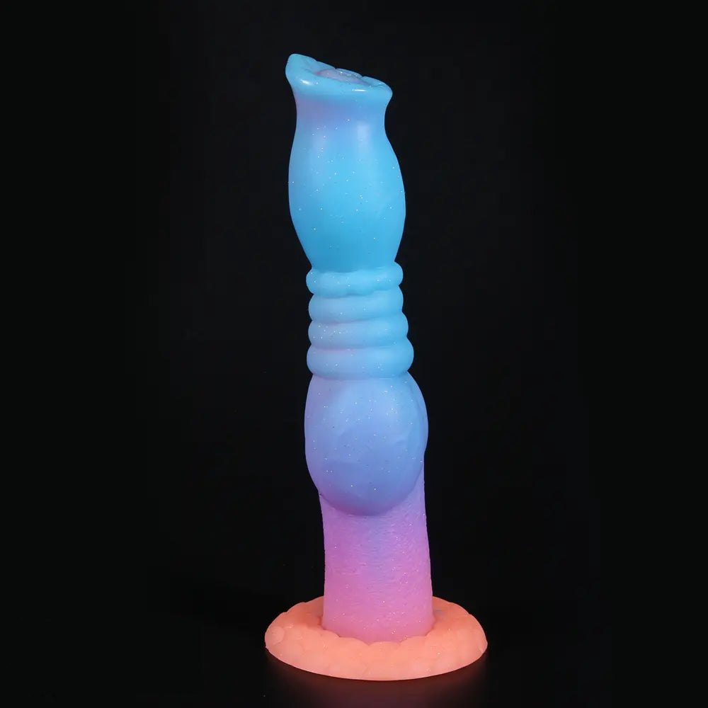 Glow Knot Animal Dildo 9 in - Glow in the Dark Horse Dildo