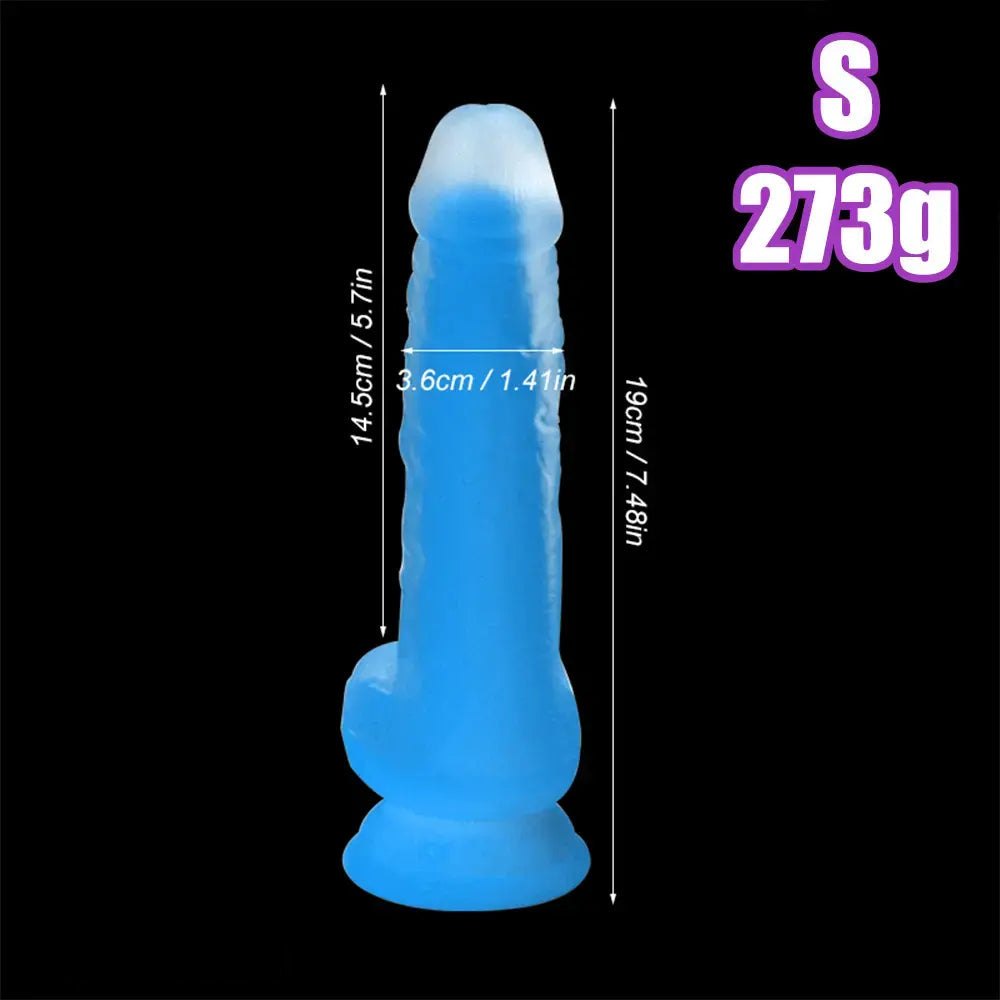 Glow Fantasy Dildo 7-9 in - Luminous Silicone Dildo