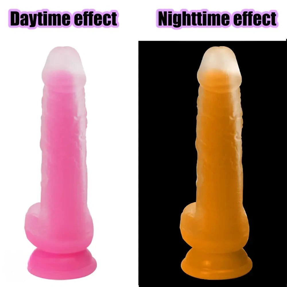 Glow Fantasy Dildo 7-9 in - Luminous Silicone Dildo