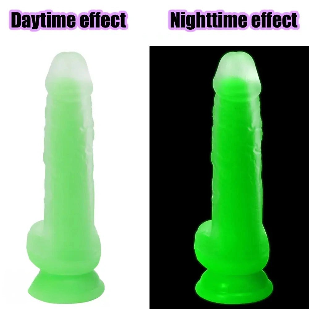 Glow Fantasy Dildo 7-9 in - Luminous Silicone Dildo