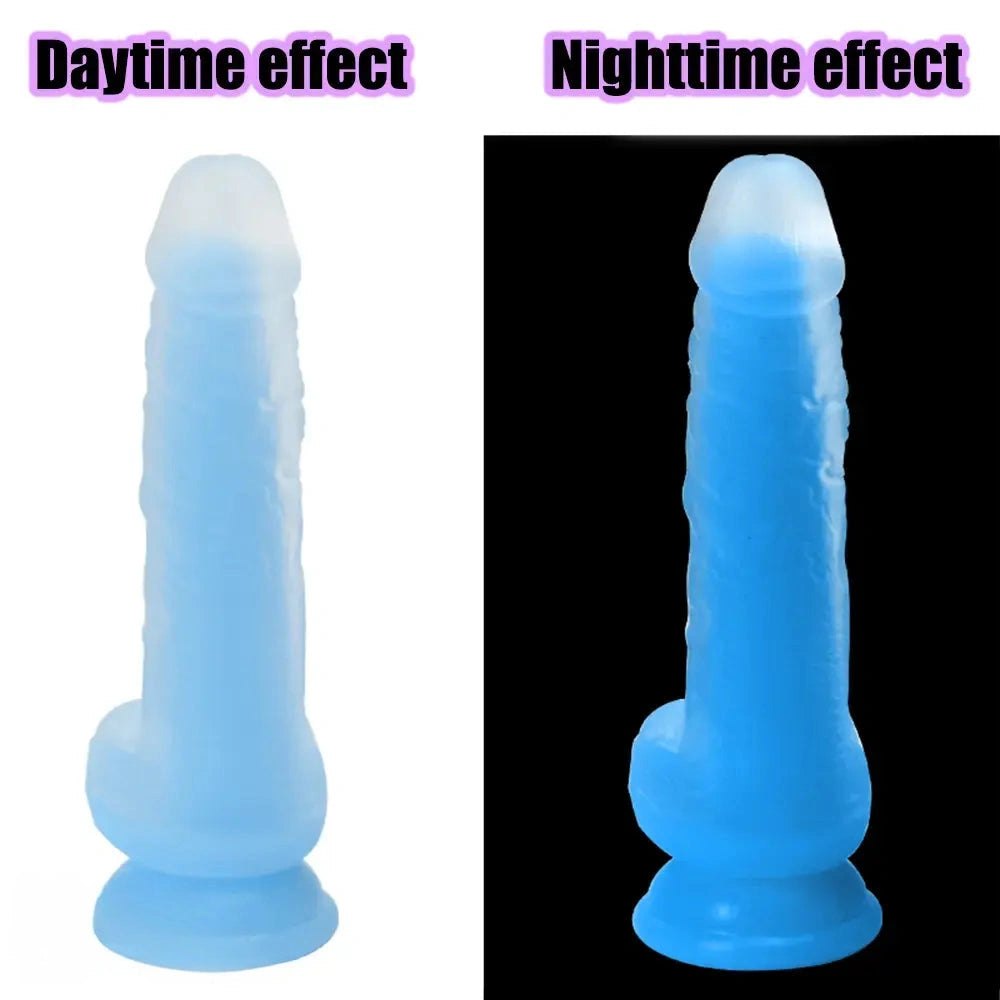 Glow Fantasy Dildo 7-9 in - Luminous Silicone Dildo