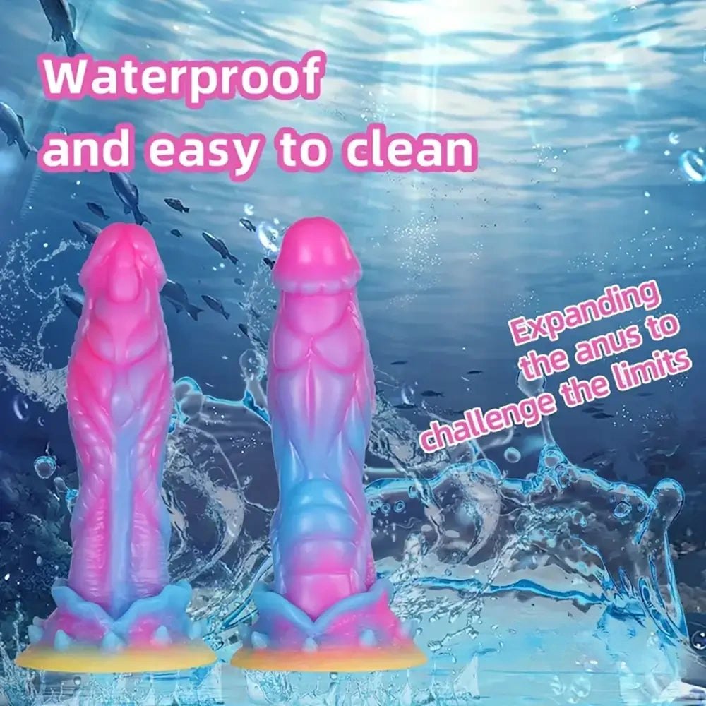 Glow Monster Fantasy Dildo - Silicone Fantasy Monster Dildo