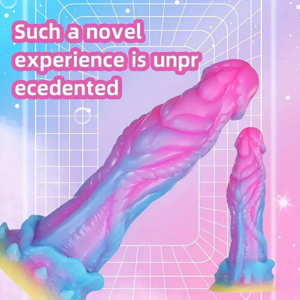 Glow Monster Fantasy Dildo - Silicone Fantasy Monster Dildo