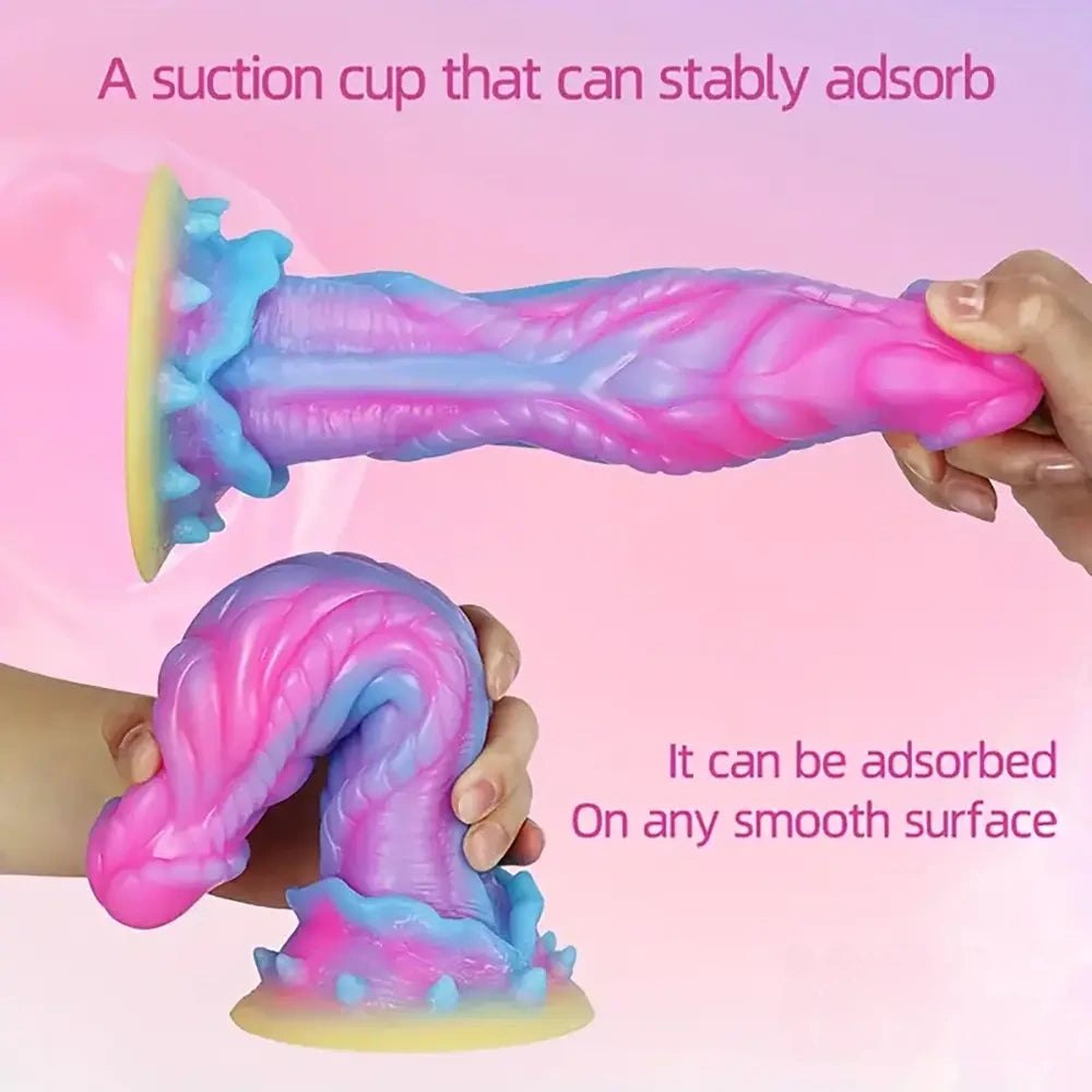 Glow Monster Fantasy Dildo - Silicone Fantasy Monster Dildo