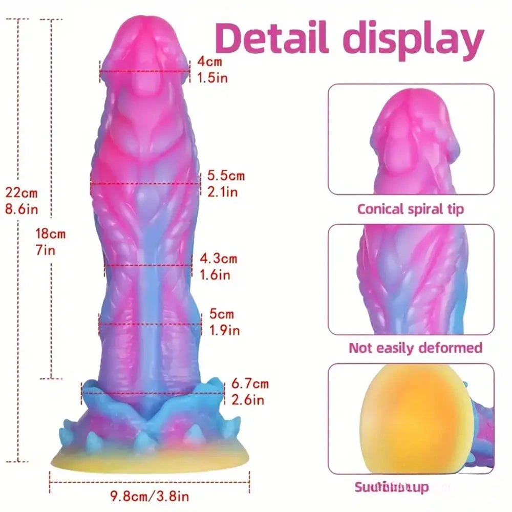 Glow Monster Fantasy Dildo - Silicone Fantasy Monster Dildo