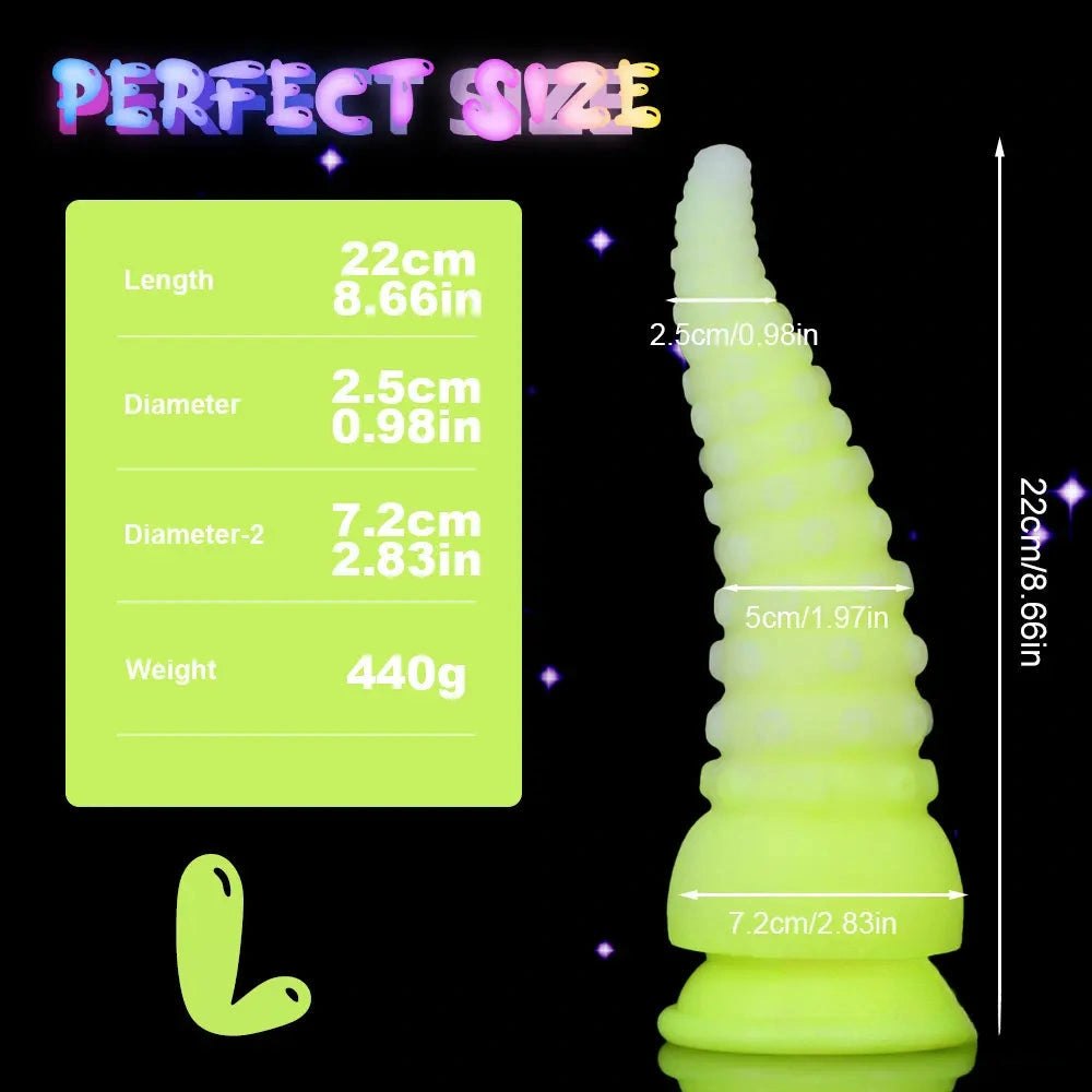 Glow Tentacle Fantasy Dildo - Silicone Fantasy Dildo