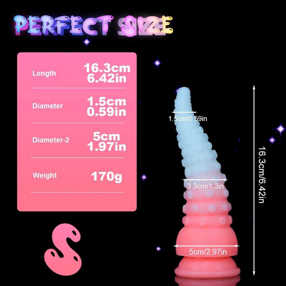 Glow Tentacle Fantasy Dildo - Silicone Fantasy Dildo