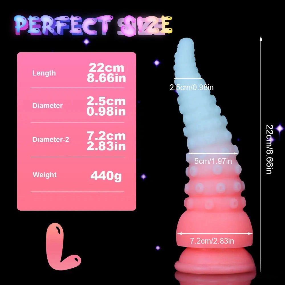 Glow Tentacle Fantasy Dildo - Silicone Fantasy Dildo