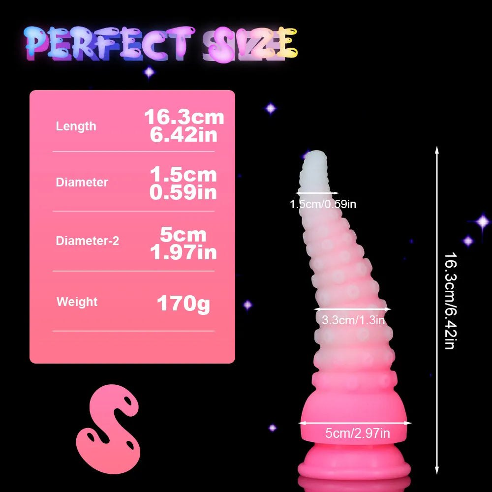 Glow Tentacle Fantasy Dildo - Silicone Fantasy Dildo