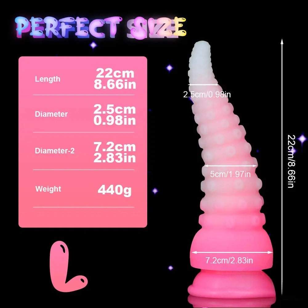 Glow Tentacle Fantasy Dildo - Silicone Fantasy Dildo