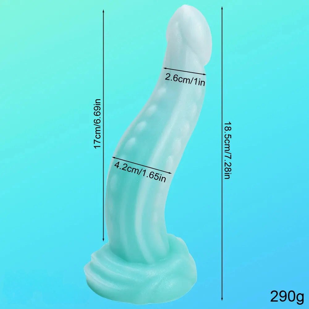 Glow Tentacle Fantasy Dildo - Silicone Monster Dildo