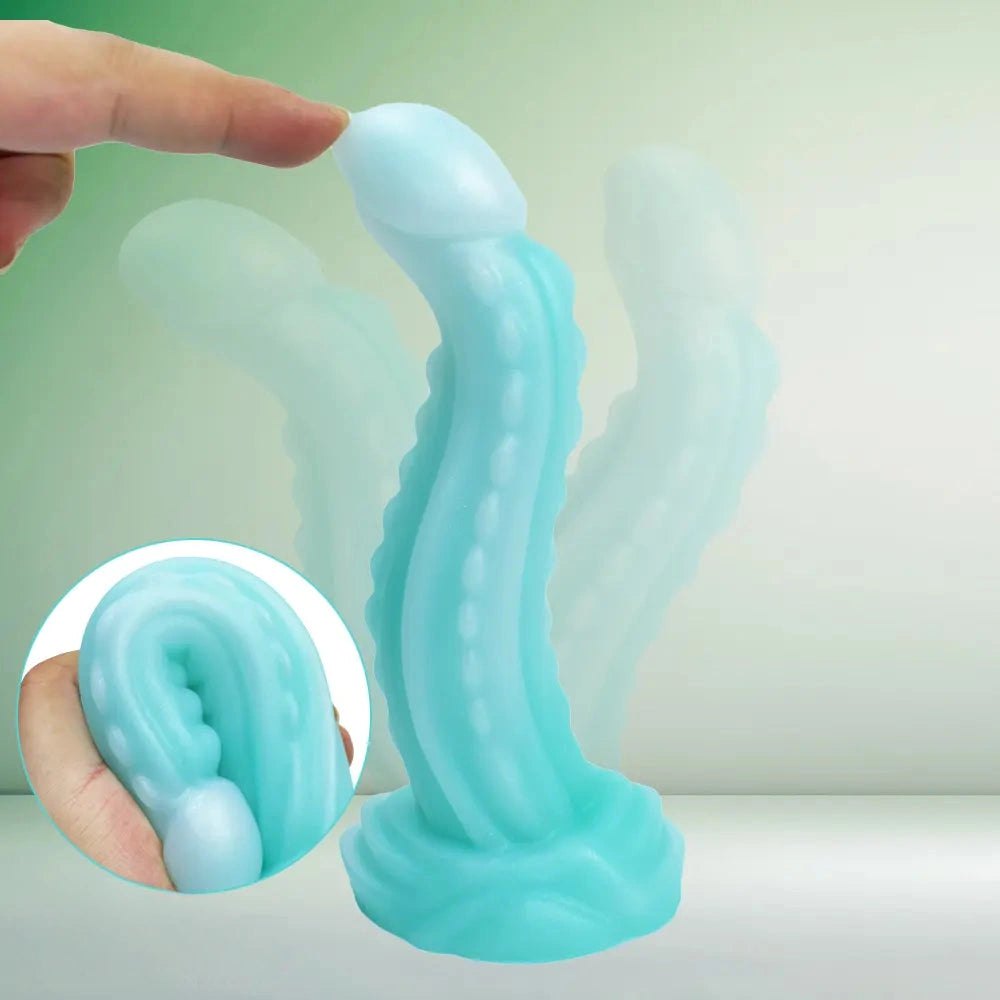 Glow Tentacle Fantasy Dildo - Silicone Monster Dildo
