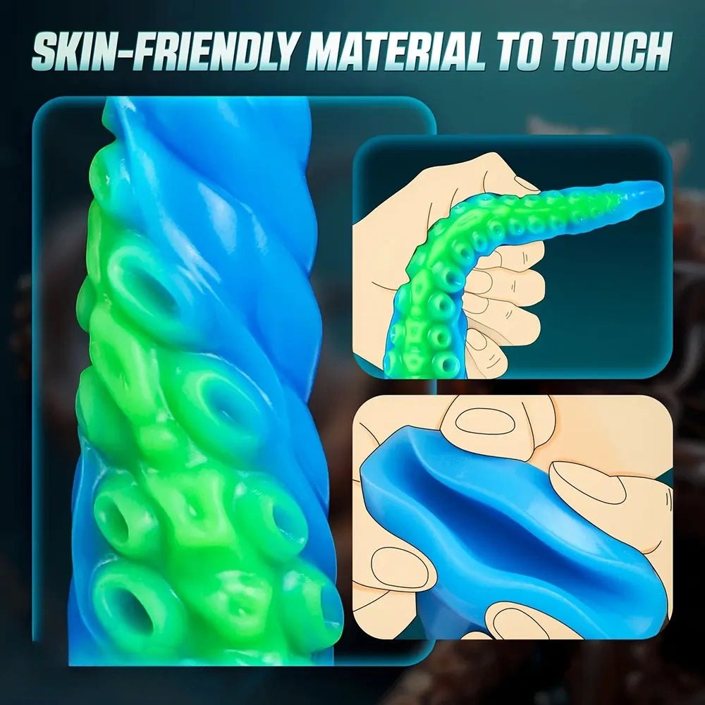 Glow Tentacle Fantasy Dildo - Silicone Monster Dildo
