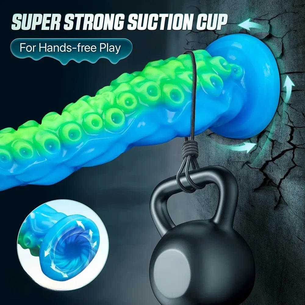 Glow Tentacle Fantasy Dildo - Silicone Monster Dildo