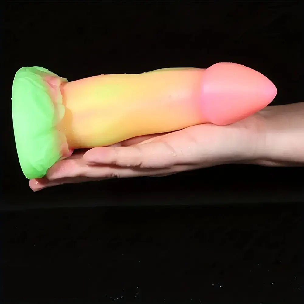 Glowing Dragon Fantasy Dildo 7 in - Glow Dragon Dildo