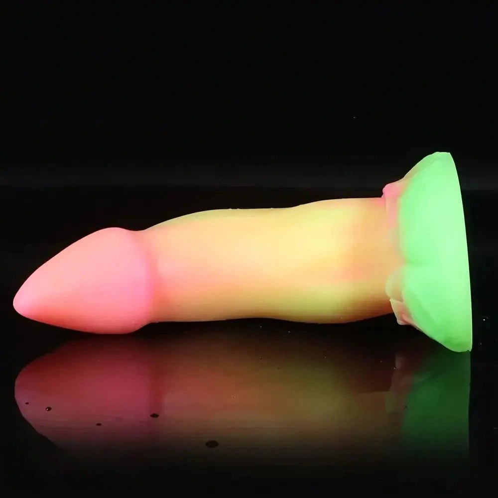 Glowing Dragon Fantasy Dildo 7 in - Glow Dragon Dildo