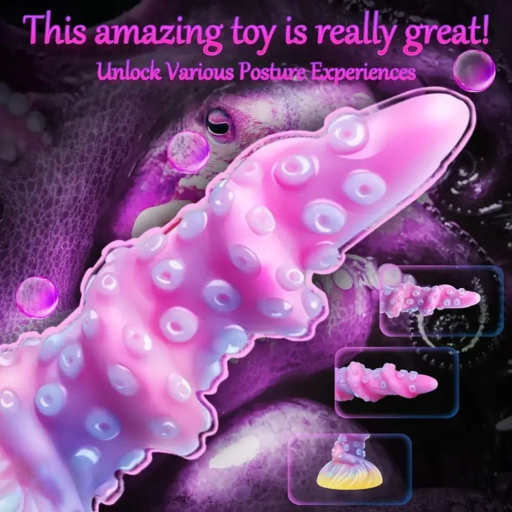 Glowing Octopus Fantasy Dildo - Silicone Fantasy Dildo