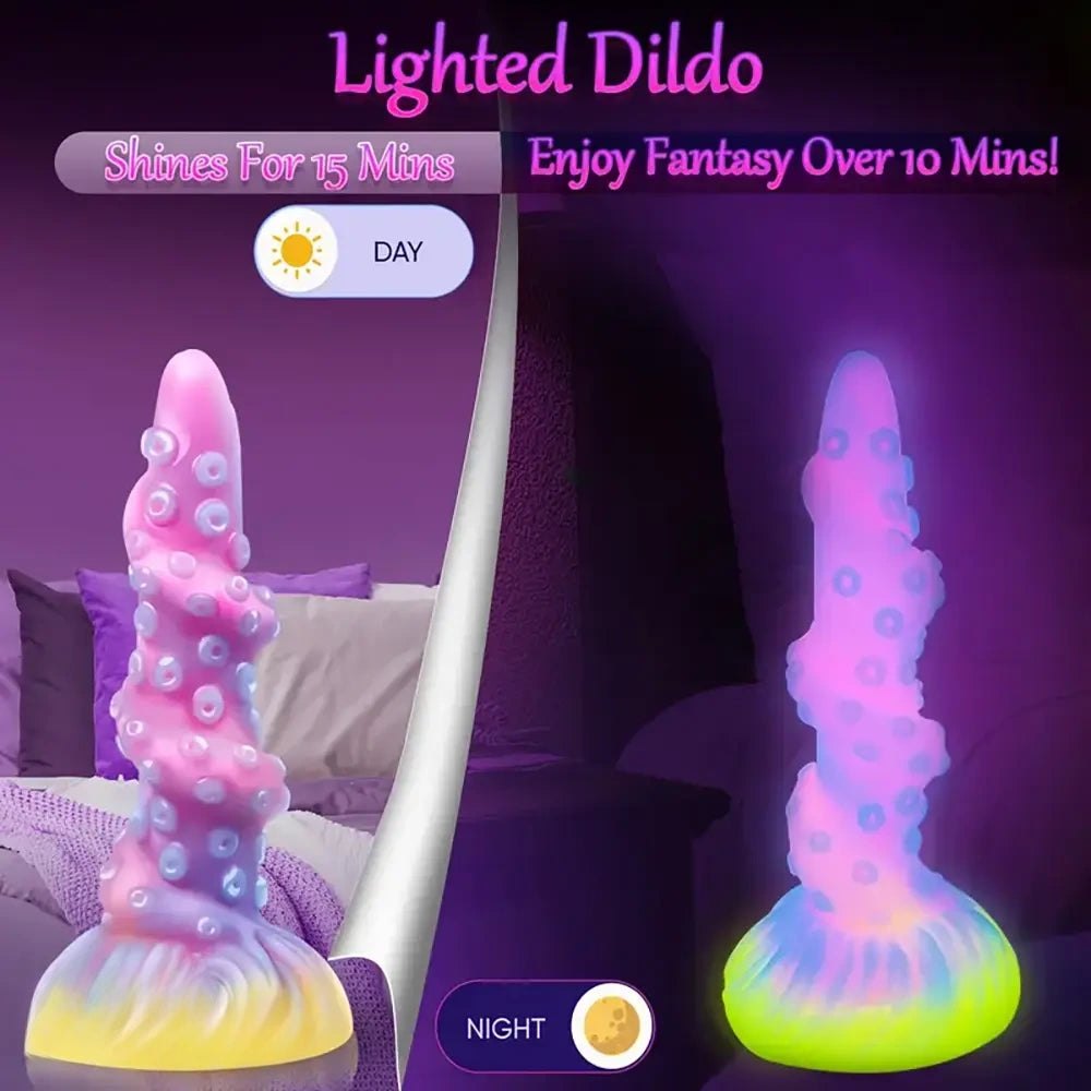 Glowing Octopus Fantasy Dildo - Silicone Fantasy Dildo
