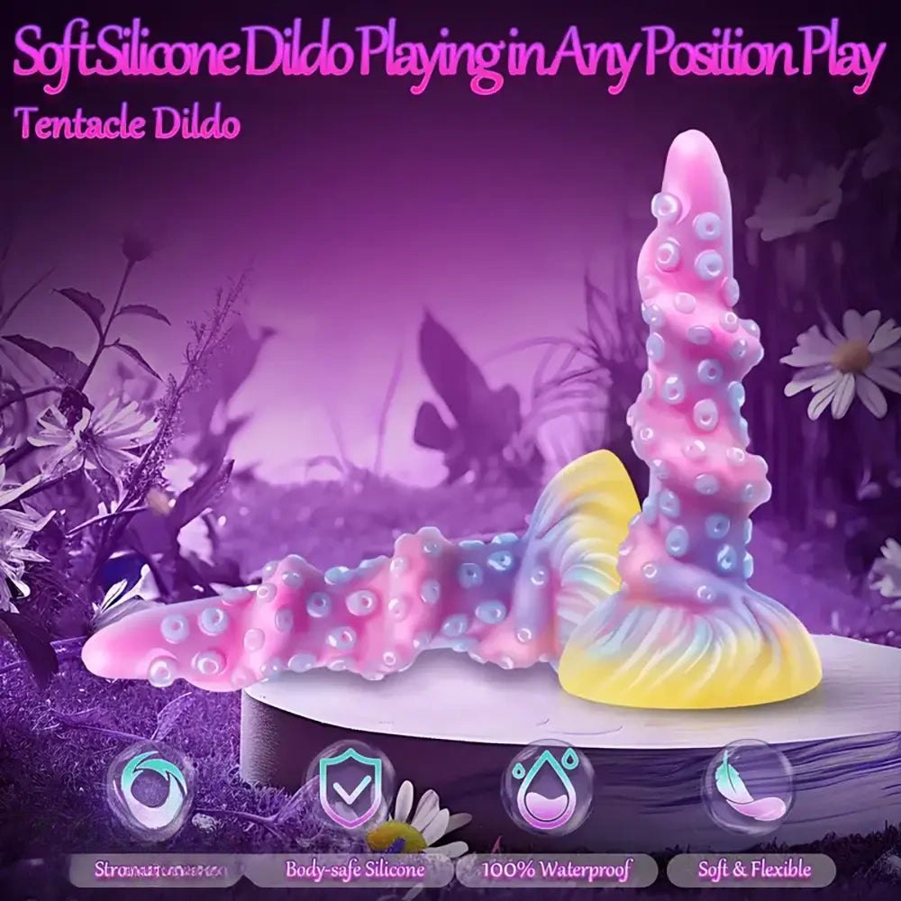 Glowing Octopus Fantasy Dildo - Silicone Fantasy Dildo