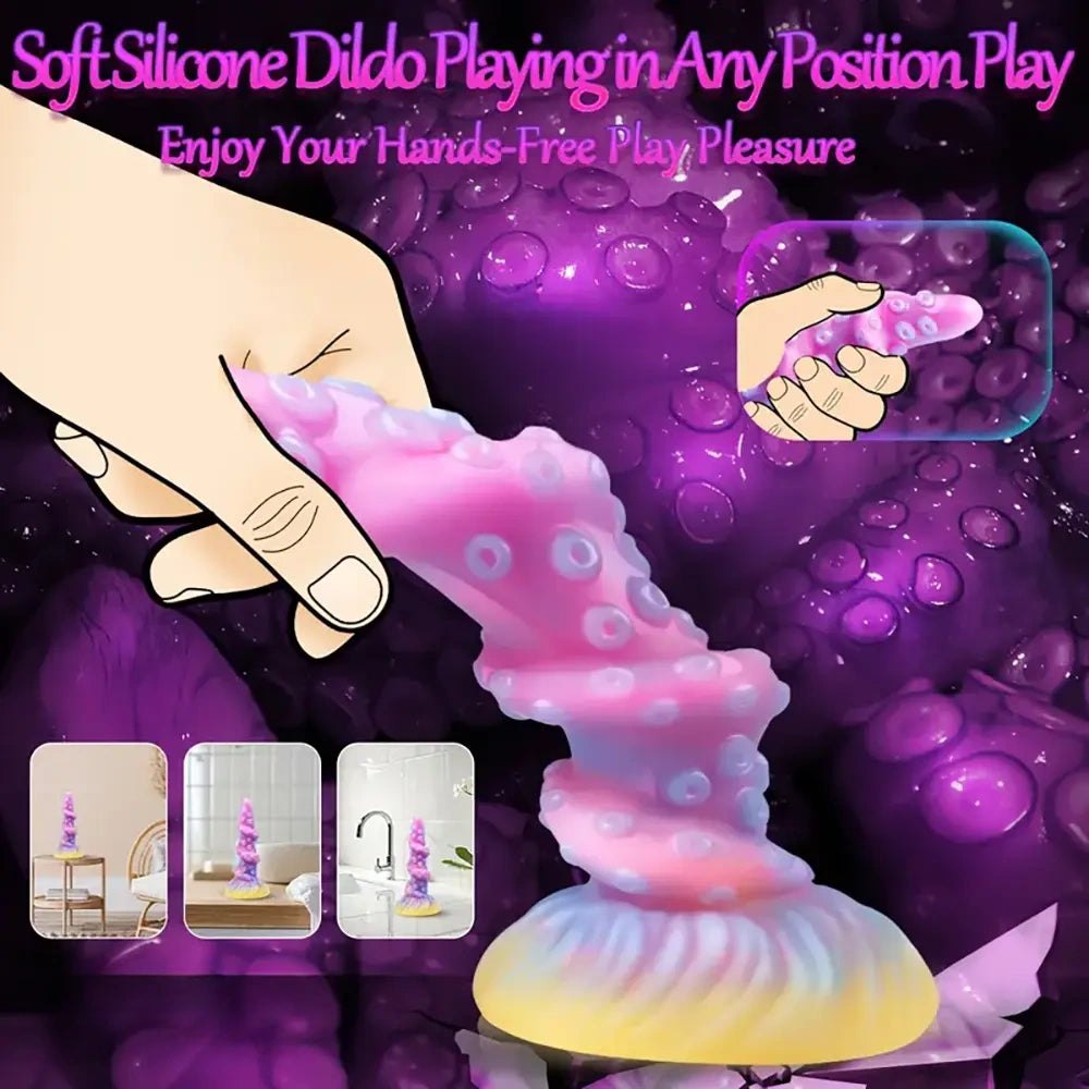 Glowing Octopus Fantasy Dildo - Silicone Fantasy Dildo