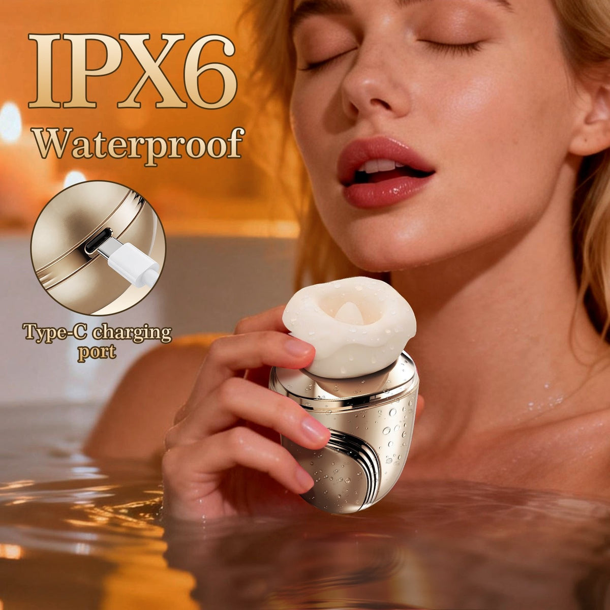 Gold Capsule Licking Stimulator - 5-in-1 Kissing Toy