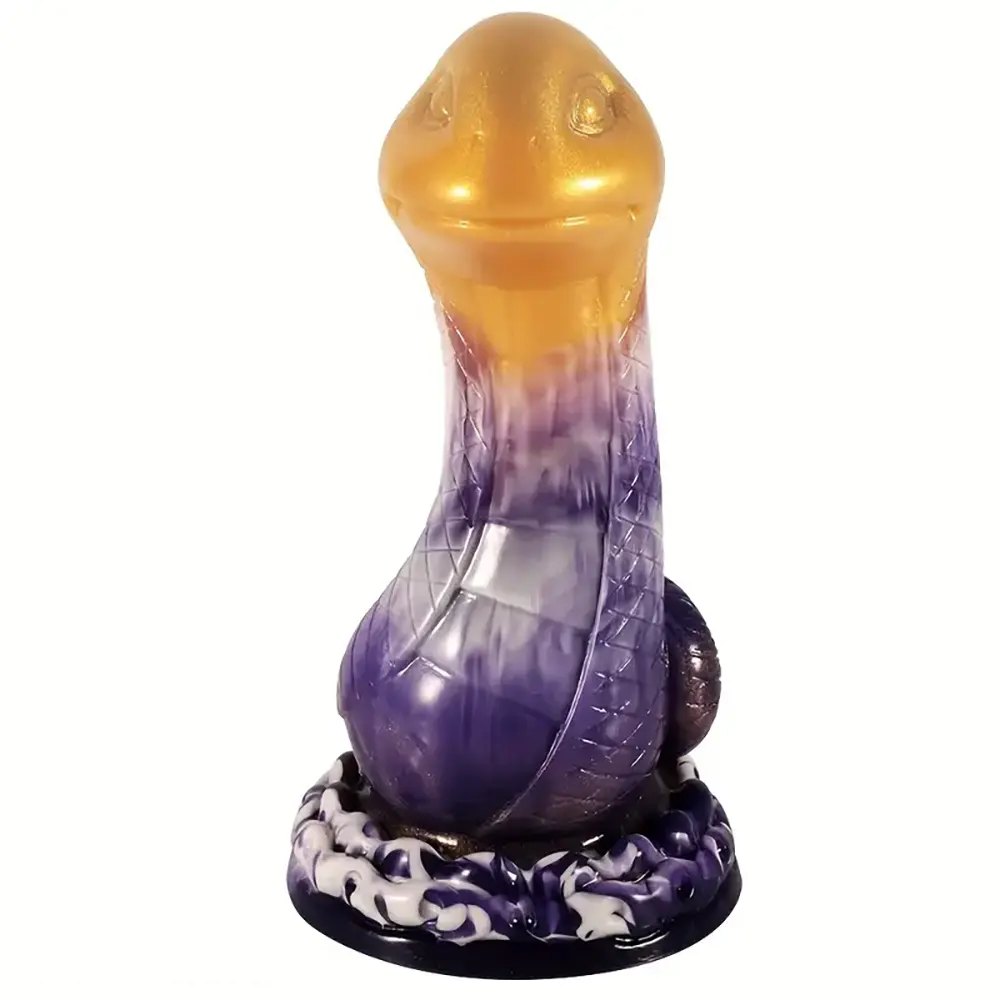 Gold Cobra Fantasy Dildo - Silicone Snake Fantasy Dildo
