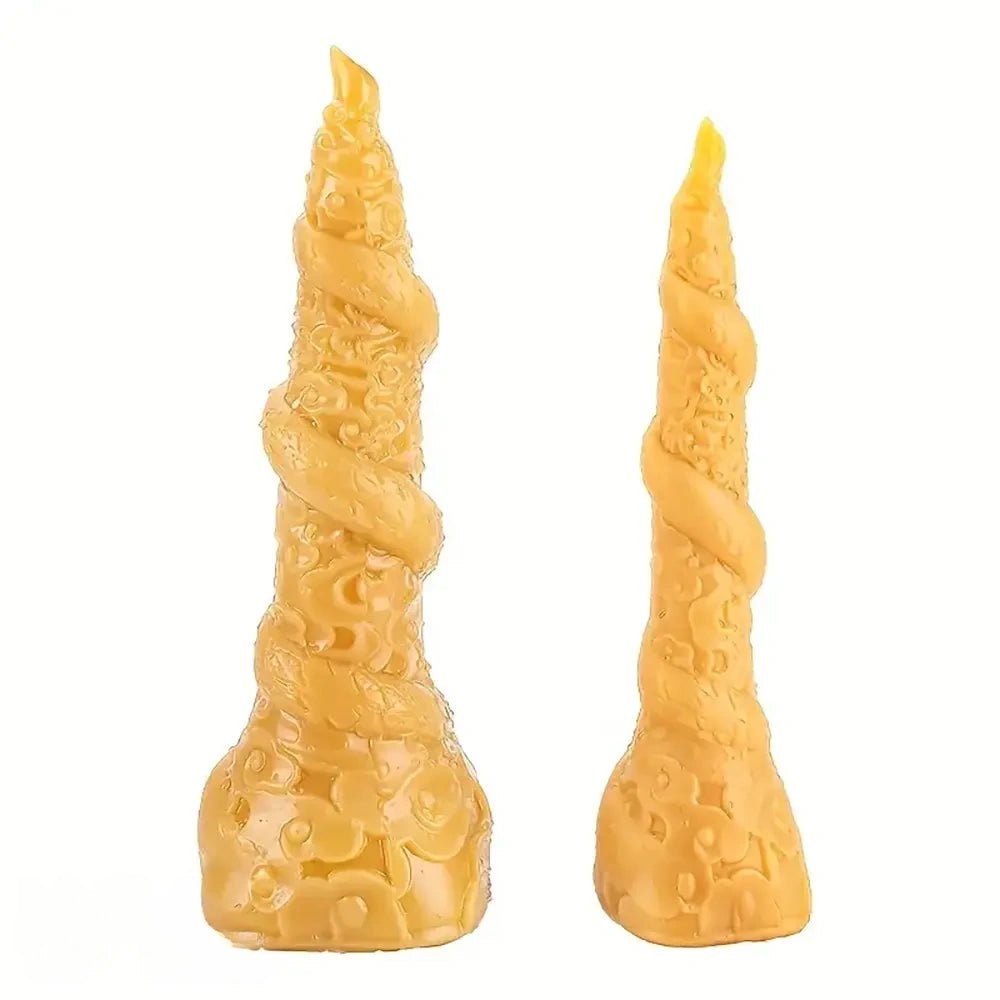 Gold Dragon Horn Dildo - Silicone Fantasy Dildo