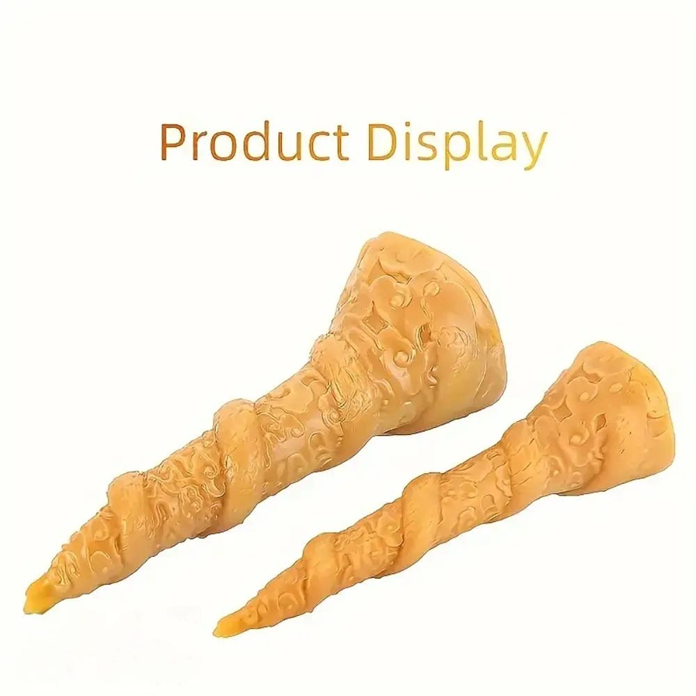 Gold Dragon Horn Dildo - Silicone Fantasy Dildo