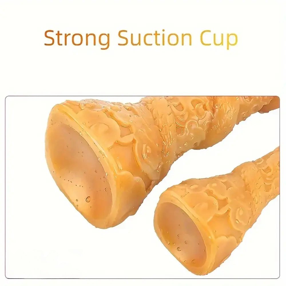 Gold Dragon Horn Dildo - Silicone Fantasy Dildo