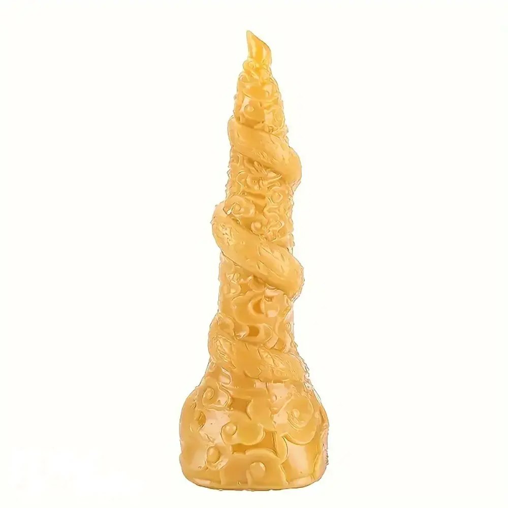 Gold Dragon Horn Dildo - Silicone Fantasy Dildo