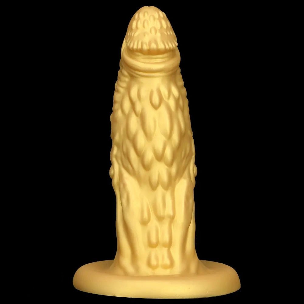 Gold Dragon Scale Fantasy Dildo - Silicone Monster Dildo