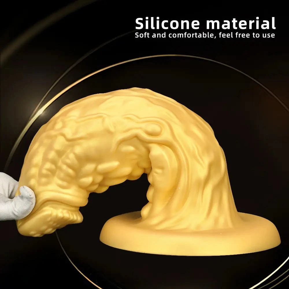 Gold Dragon Scale Fantasy Dildo - Silicone Monster Dildo