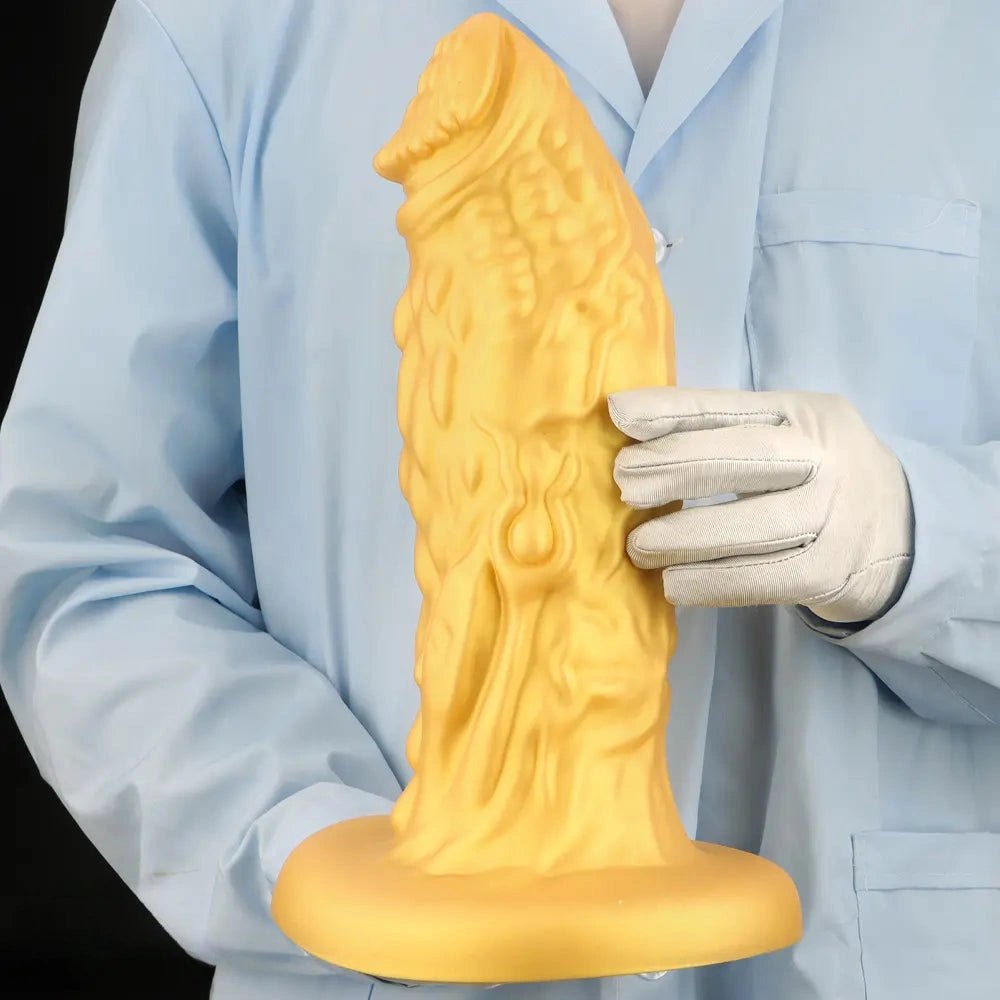 Gold Dragon Scale Fantasy Dildo - Silicone Monster Dildo