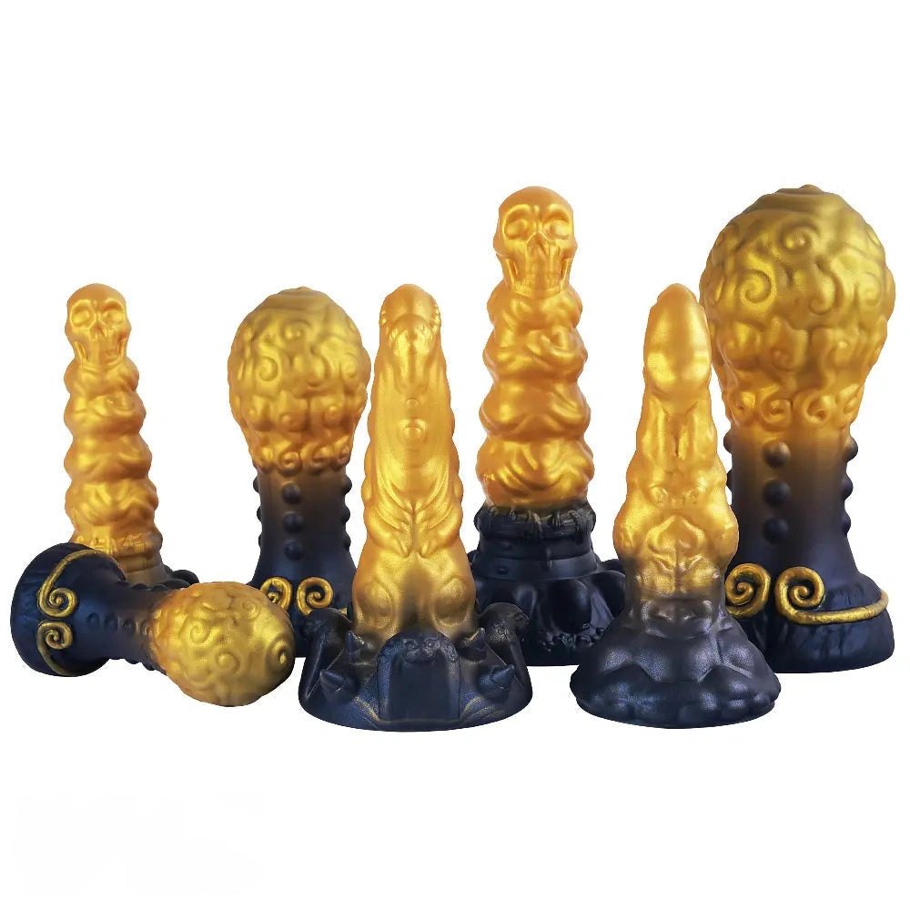Gold Fantasy Creature Plug - Textured Fantasy Butt Plug