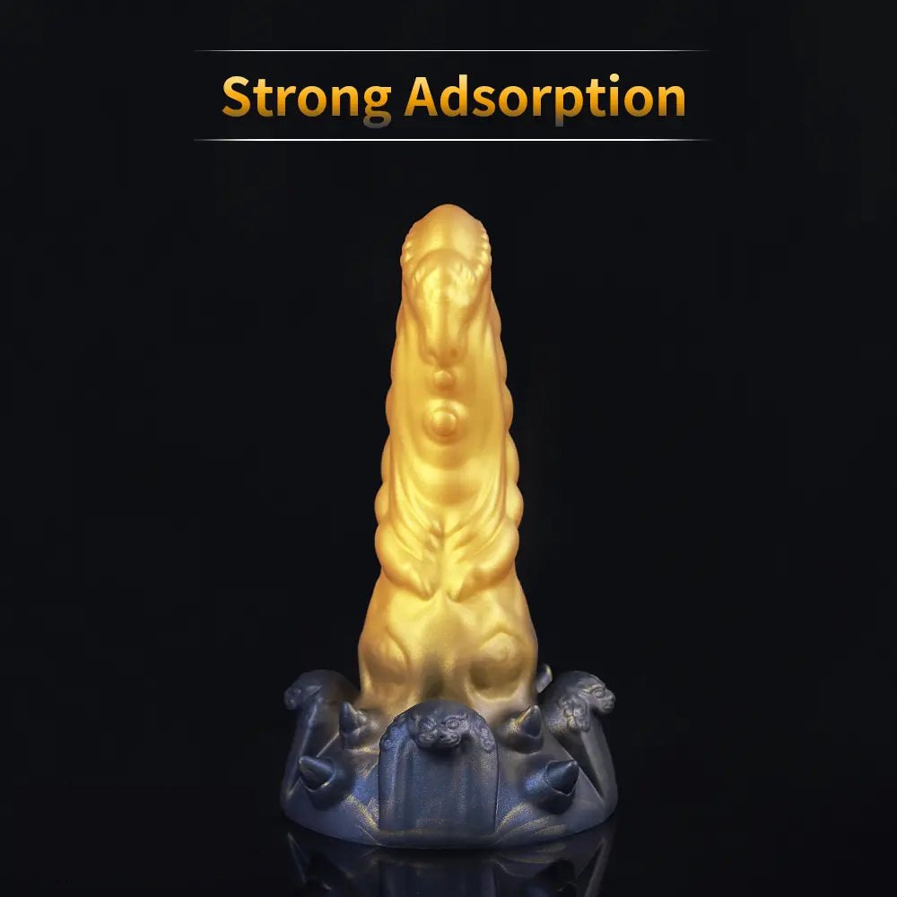 Gold Fantasy Creature Plug - Textured Fantasy Butt Plug