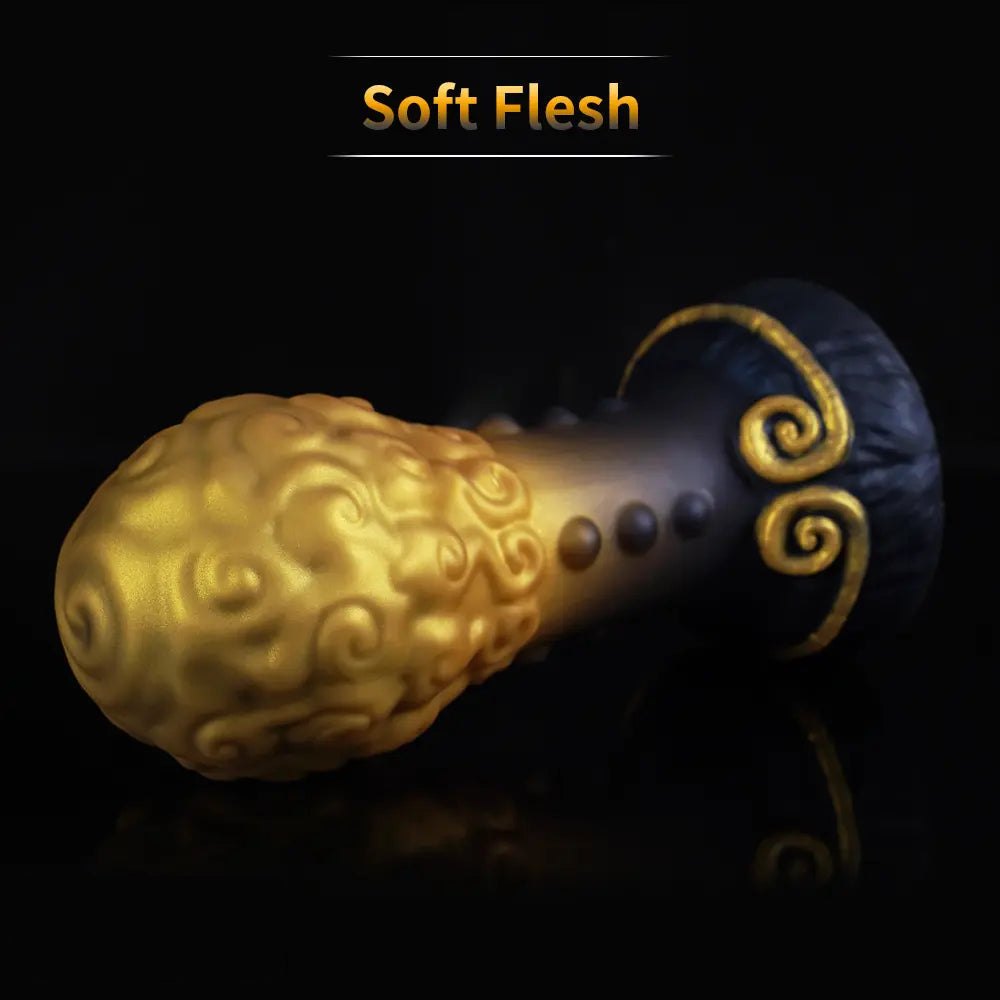 Gold Fantasy Creature Plug - Textured Fantasy Butt Plug