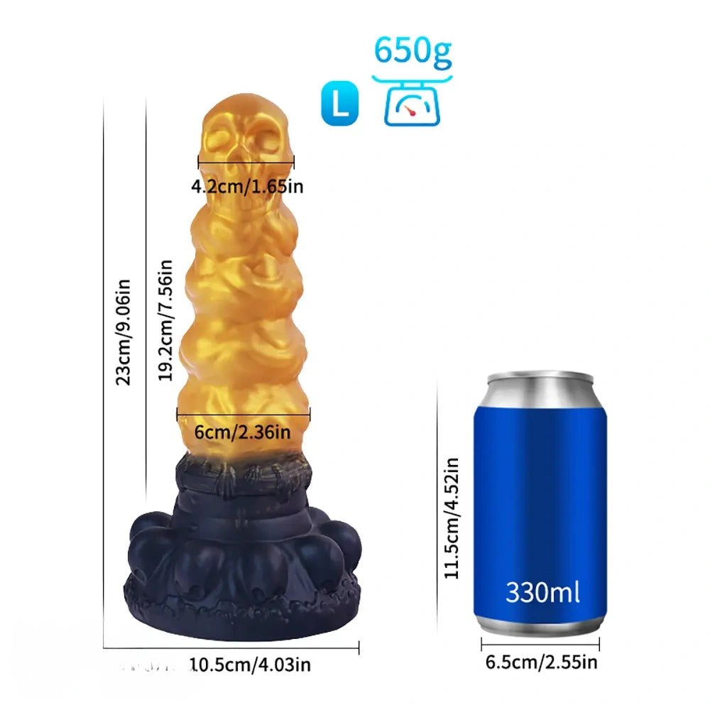 Gold Fantasy Creature Plug - Textured Fantasy Butt Plug