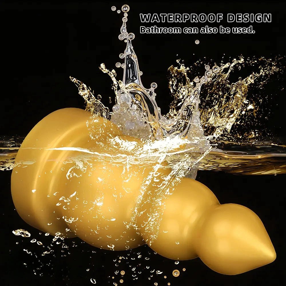 Gold Gourd-Shaped Large Dildo - Thick Silicone Dildo