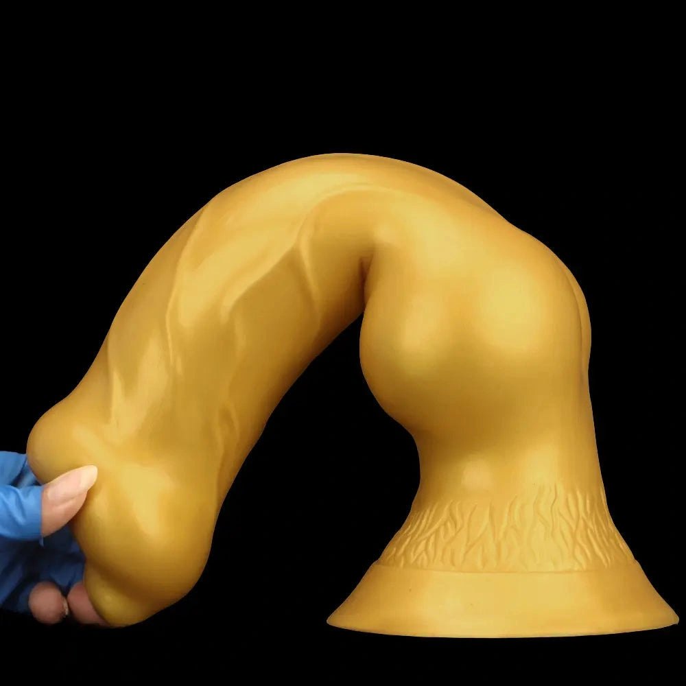Gold Knot Bulge Large Dildo - Thick Silicone Dildo