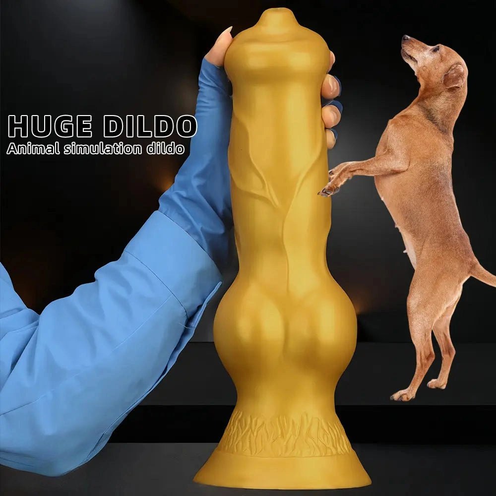 Gold Knot Bulge Large Dildo - Thick Silicone Dildo