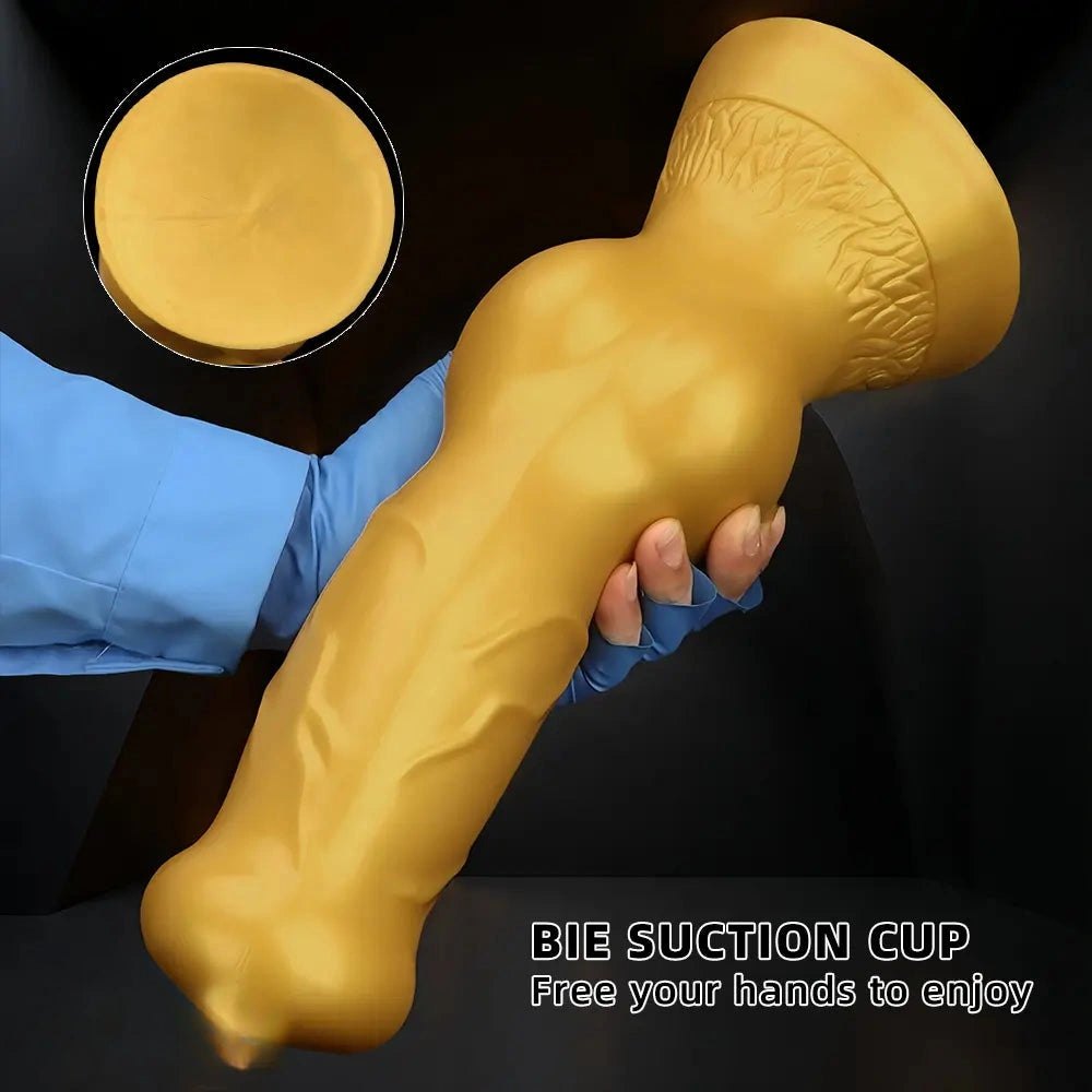 Gold Knot Bulge Large Dildo - Thick Silicone Dildo