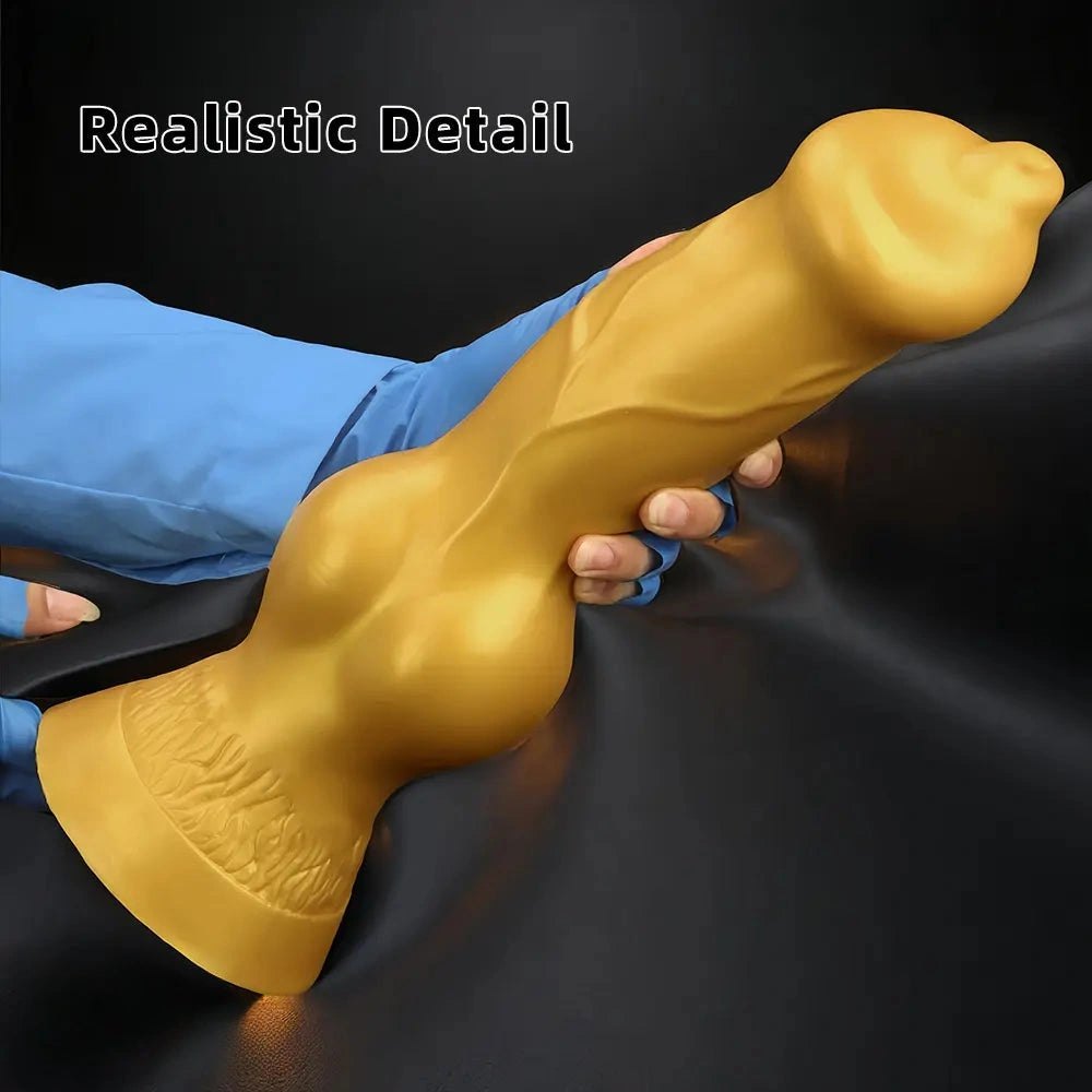 Gold Knot Bulge Large Dildo - Thick Silicone Dildo