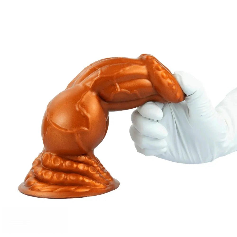 Gold Knotted Fantasy Dildo - Butt Plug Alternative