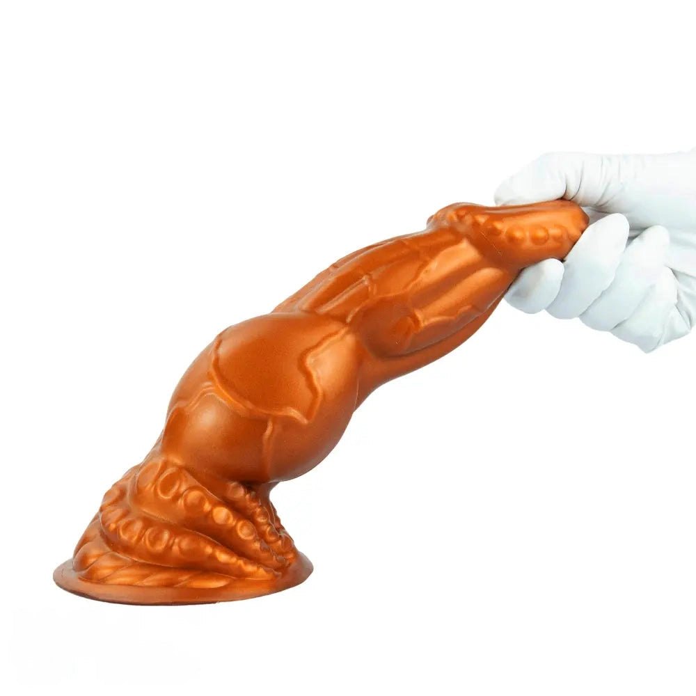 Gold Knotted Fantasy Dildo - Butt Plug Alternative