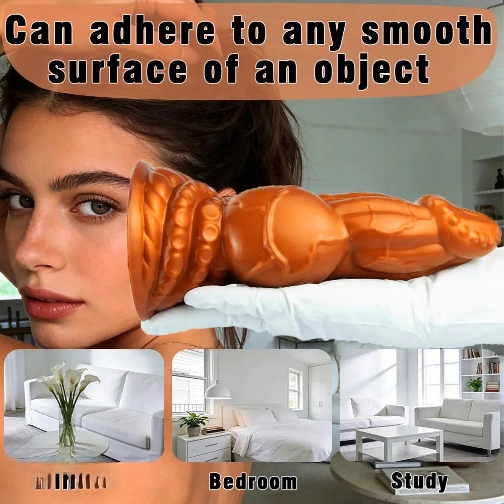 Gold Knotted Fantasy Dildo - Butt Plug Alternative