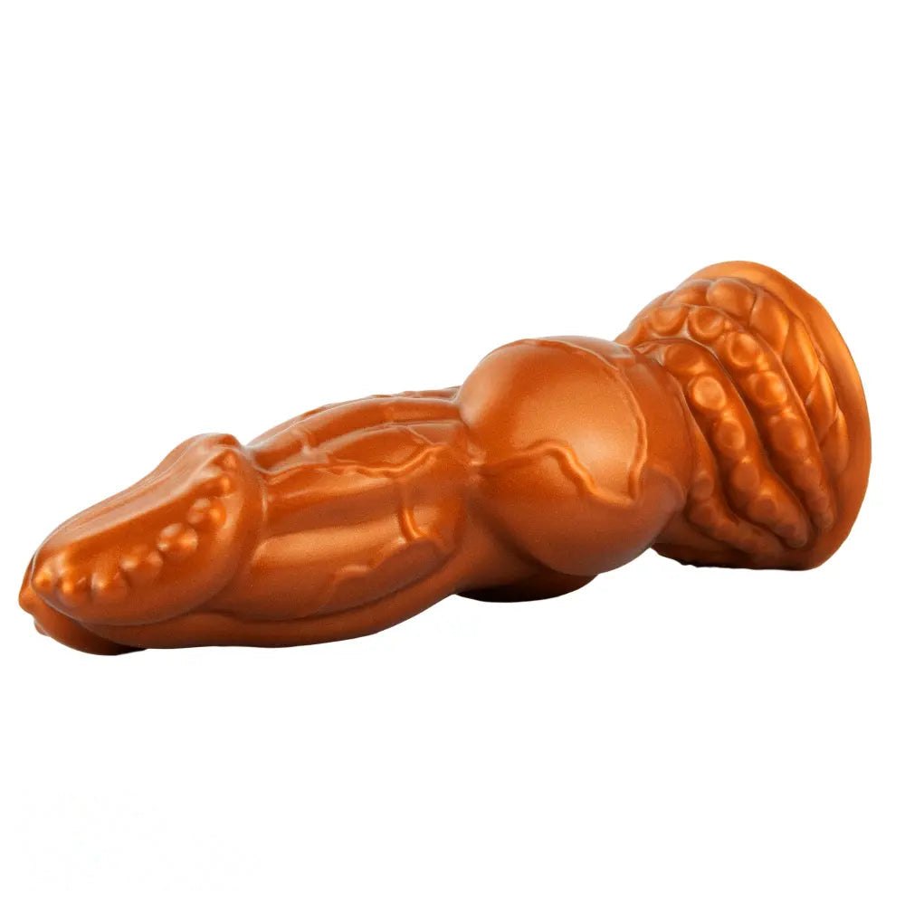 Gold Knotted Fantasy Dildo - Butt Plug Alternative
